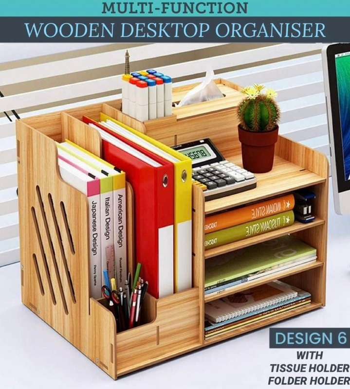 ZS - Multi-Functional Wooden Desktop Organizer - 6