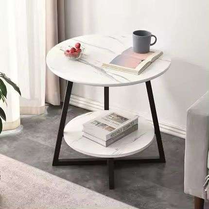ZS - 2-Tier Luxury Super Sturdy Side Table - White