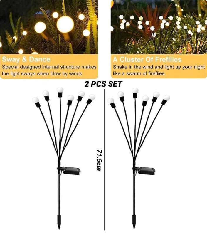 ZS - Solar Firefly Garden Decor Light - 2pcs Set