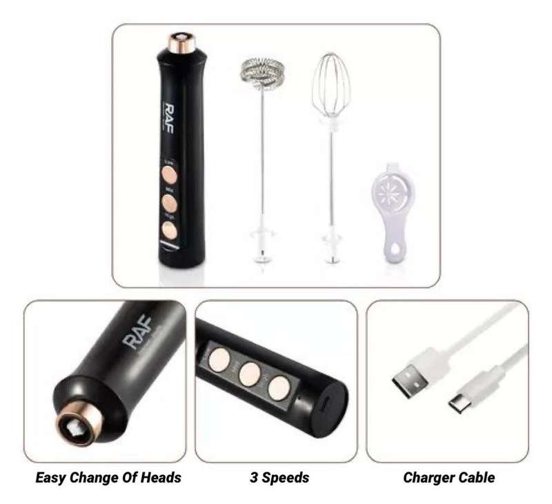 ZS - 3 in 1 Electric Rechargeable Egg Whisk/Milk Frother