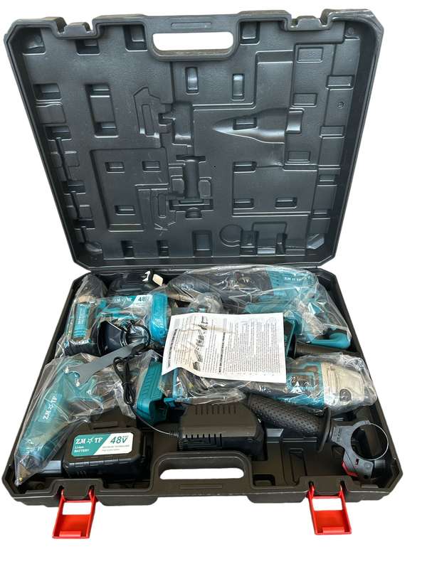 ZS - 48V 5 IN 1 CORDLESS TOOLS - Drill, Hammer Drill, Impact Wrench, Angle Grinder and Hot Glue Gun