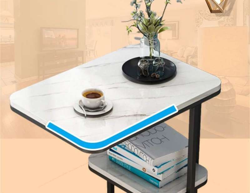 2-Tier Chic Luxurious Side Table - White