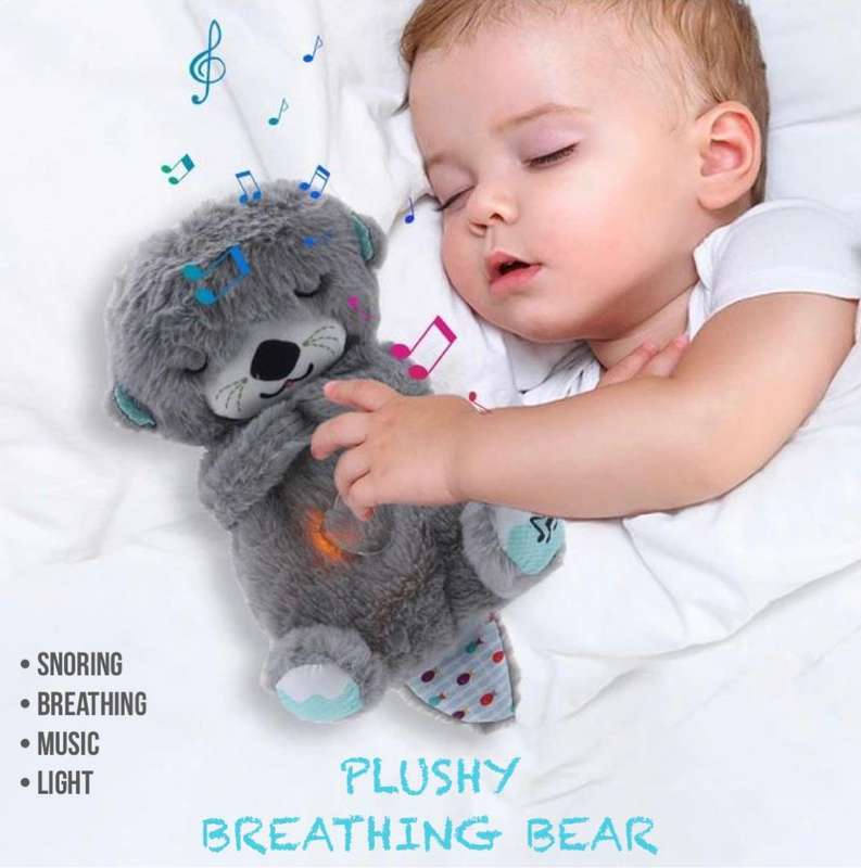 ZS - Plushy Breathing Bear - Gray