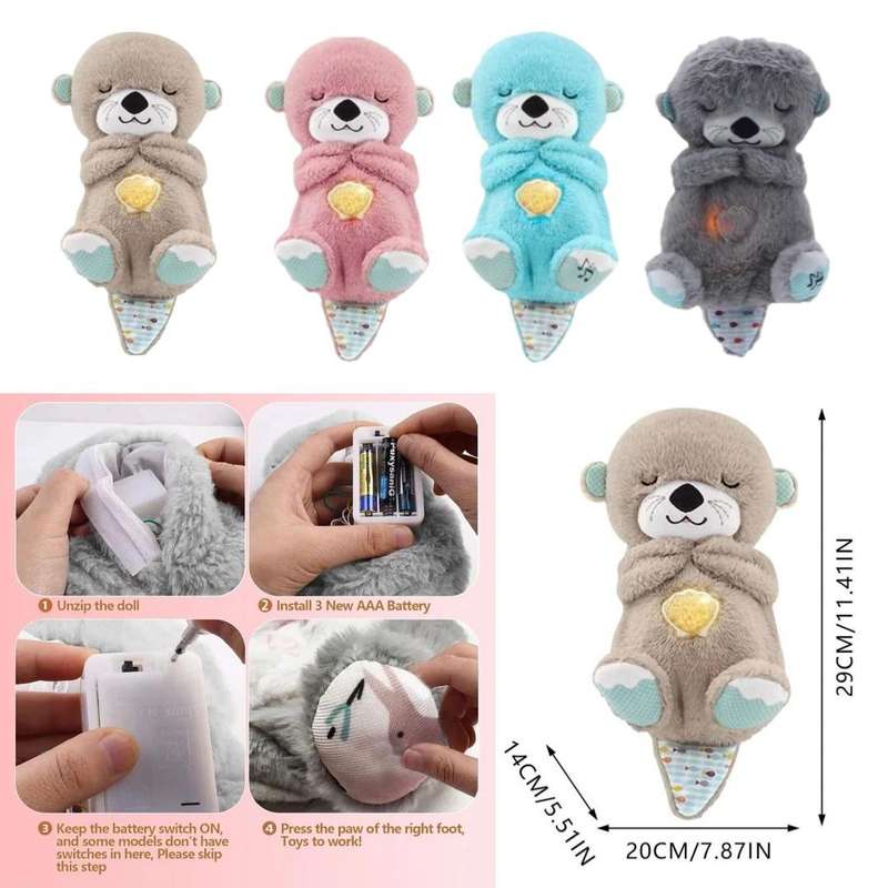ZS - Plushy Breathing Bear - Gray