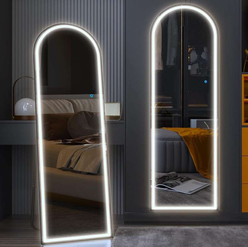 ZS - Full Length arched Mirror with LED Lights: 50cm x 160cm
