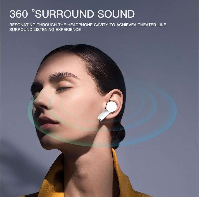 ZS - ANC/ENC Double Dark Noise Reduction Touch Control Earbuds - White