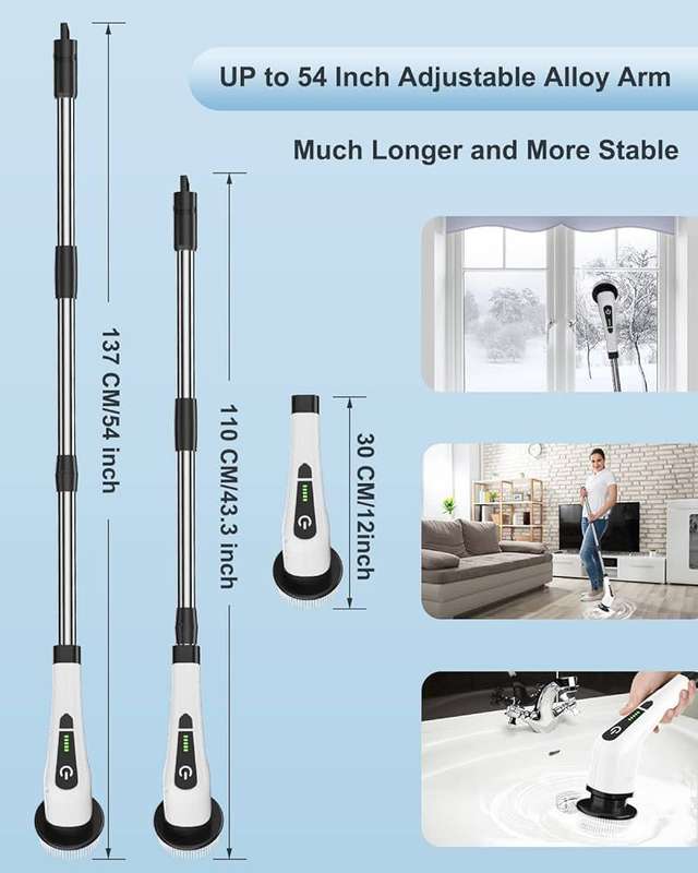 ZS - 8 in 1 Electric Cleaning Brush - Cordless