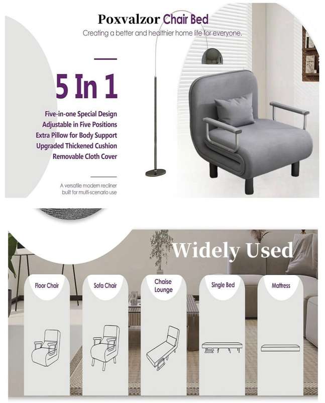 5 in 1 Folding Sofa Bed
