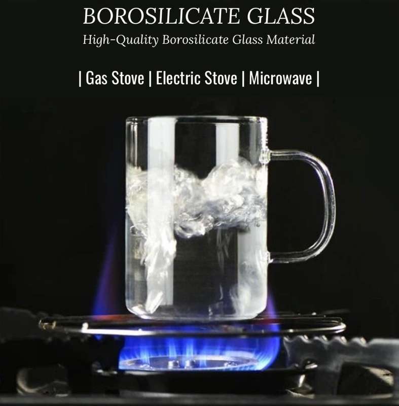 ZS - 6pc Glass Mug Set 300ml