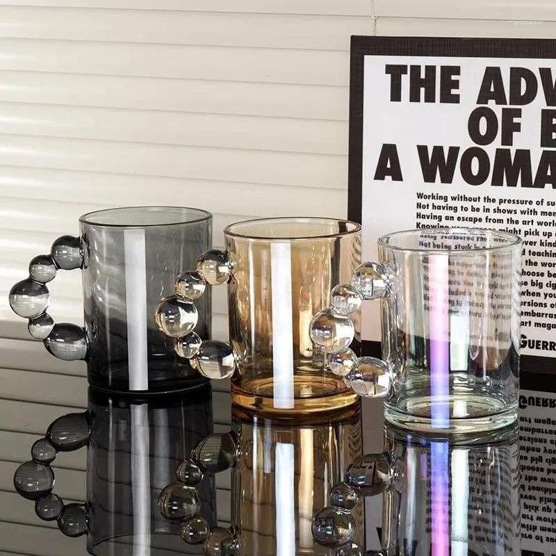 ZS - 6 Pcs Pearl Bubble Mug Set - Gold