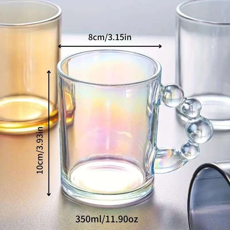 ZS - 6 Pcs Pearl Bubble Mug Set - Gold