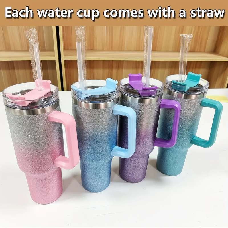 ZS - 1200ml Glittering Travel Tumbler Flask - Blue