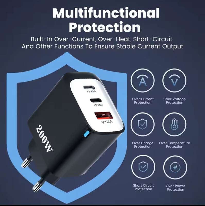 ZS - 200W Fast Charger with Multiple Ports