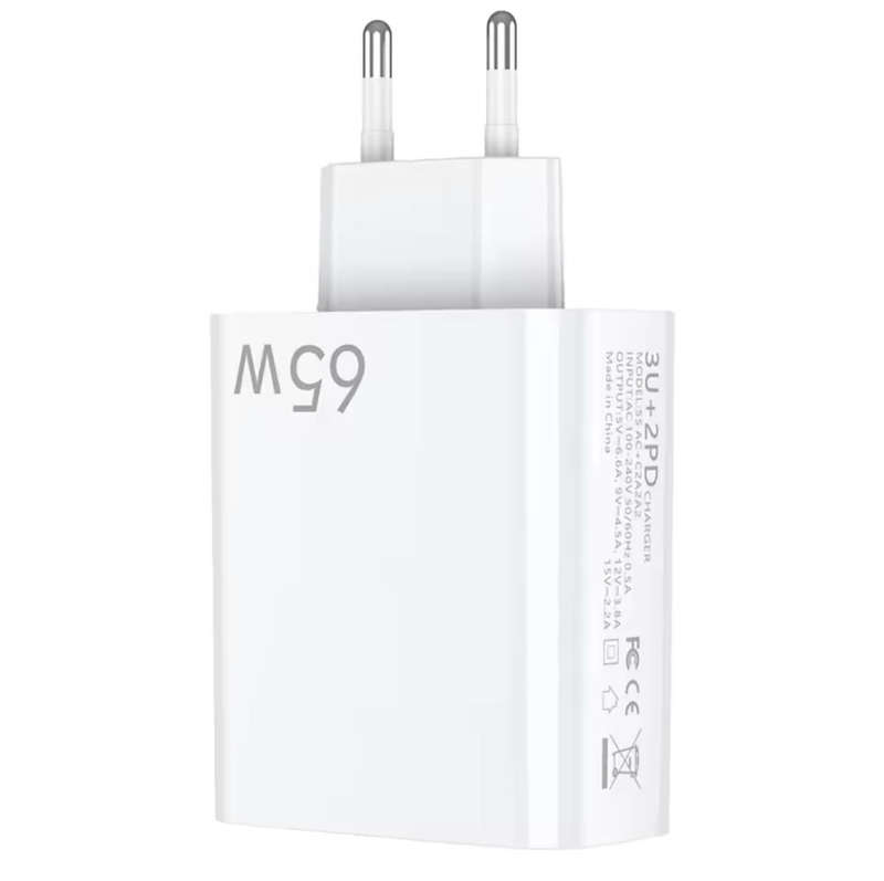 ZS - 5-Port 65W PD Fast Charging Charger - White