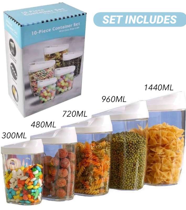 ZS - 10 Pieces Nesting Storage Container Set