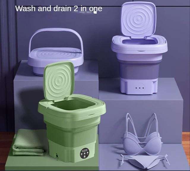 ZS - Multifunctional Folding Mini Washing Machine - Green