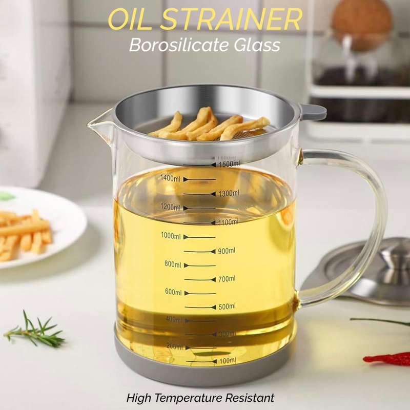 ZS - Oil Strainer Glass Jug - 1800ml