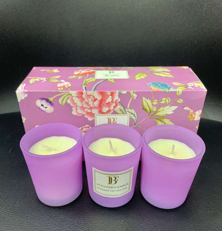 ZS - 3PC Scented Candles Set - Lilac Blossom