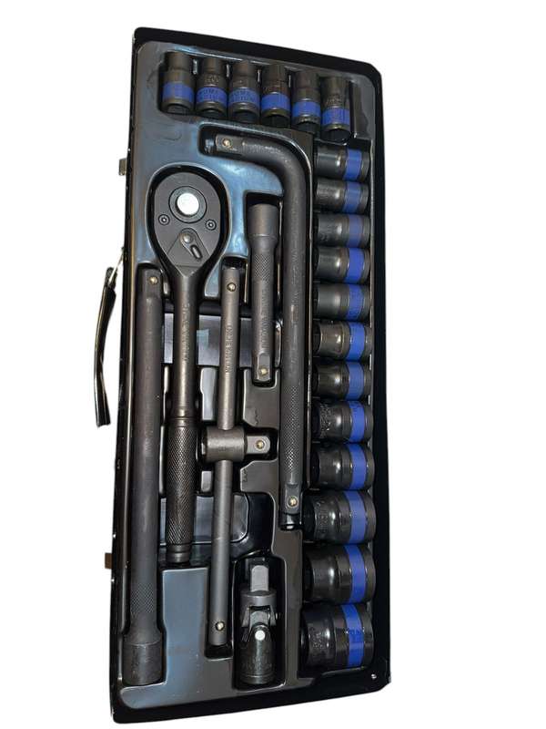 24 Piece 1/2" socket set Chrome Vanadium