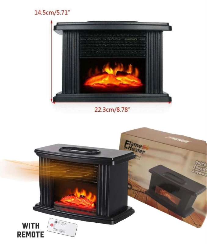 ZS - Fireplace Heater with Remote Simulated Flame
