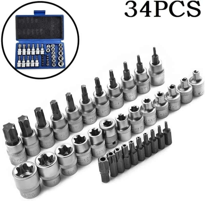 ZS - 34pcs Socket and Bit Tool Set Socket Set
