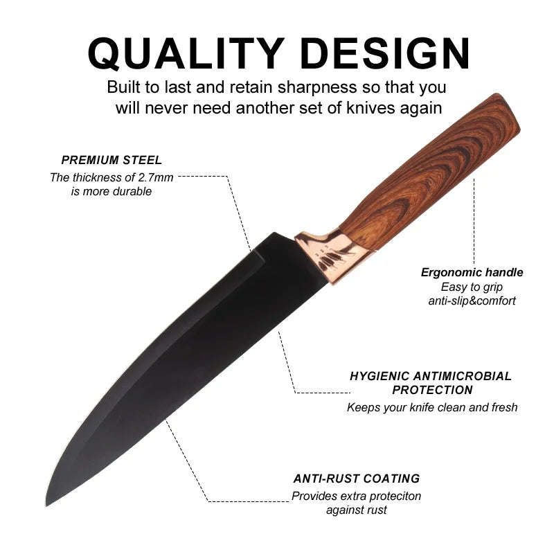 ZS - EREASTHQS 6 Pieces Knife Set