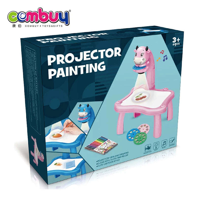 ZS - Toy Board Projector Drawing Table Painting for Children - Blue