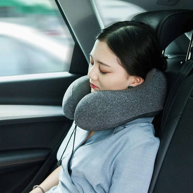 ZS - Memory Foam Travel Neck Pillow - Grey