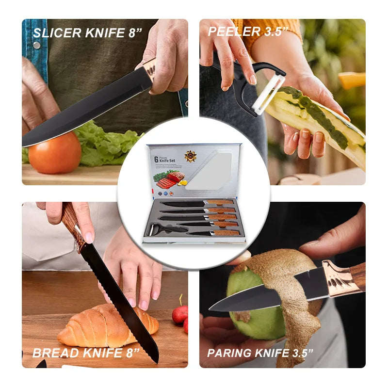 ZS - EREASTHQS 6 Pieces Knife Set