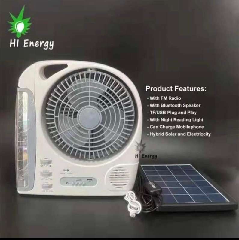 ZS - GD-8028 6 in 1 Rechargeable Solar Fan