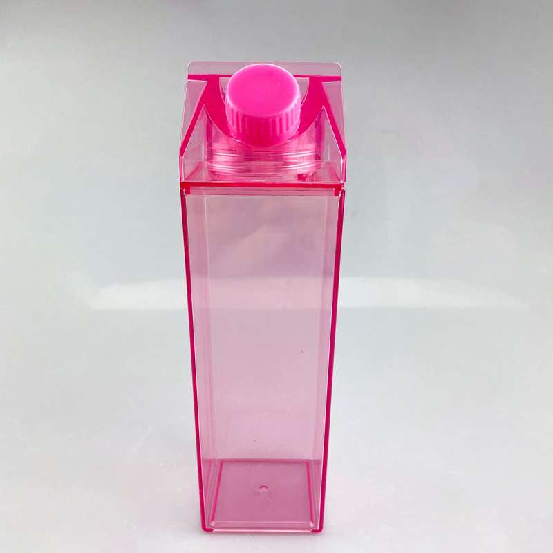 ZS - Milk - Water - Juice Clear Plastic Water Bottle 1L - Pink