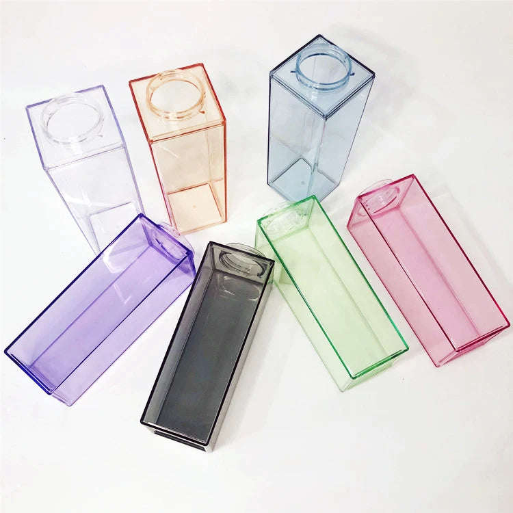ZS - Milk - Water - Juice Clear Plastic Water Bottle 1L - Orange