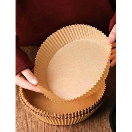 ZS - Disposable Paper Liner for Air Fryer - Brown (50 Piece) - 50pcs