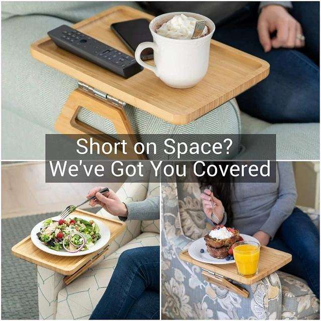 ZS - Bamboo Sofa Armrest Tray - Round - 30cm