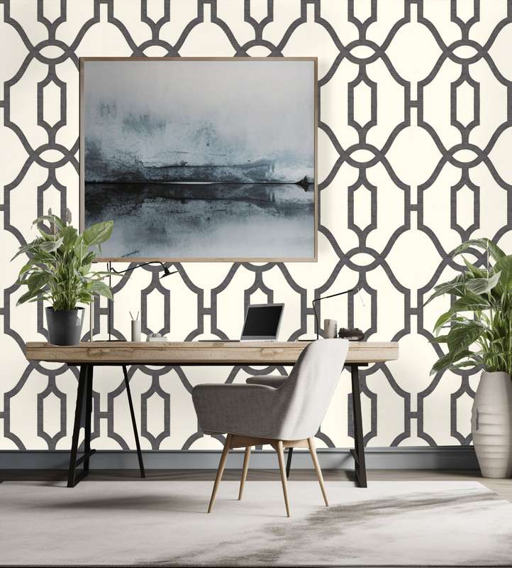Sketched Trellis Wallpaper
