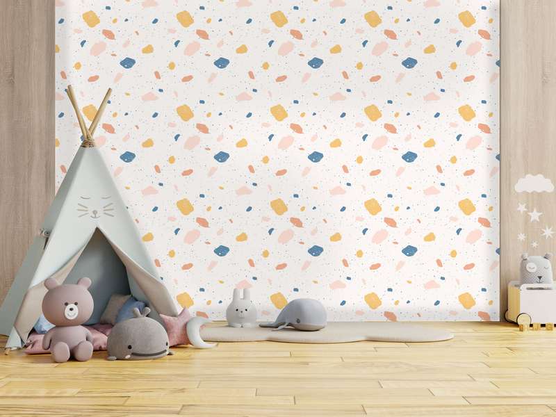 Terrazzo Crayon Wallpaper