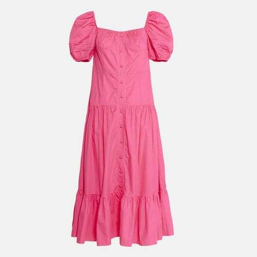 Maxi Linen Dress Fuschia Pink