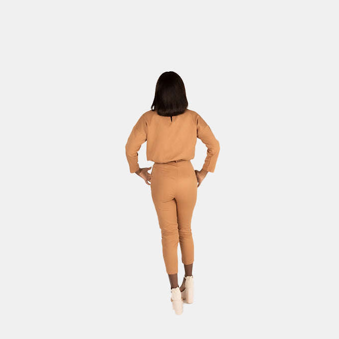 Sleek Autumn Spice Two Set Top and Pants