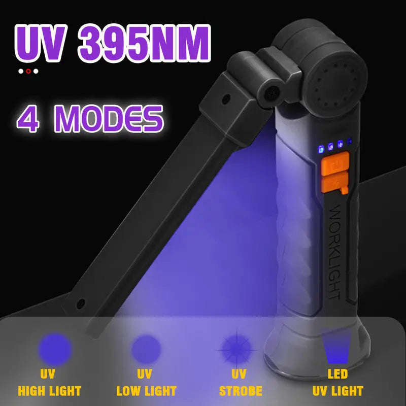 USB Rechargeable LED UV Flashlight