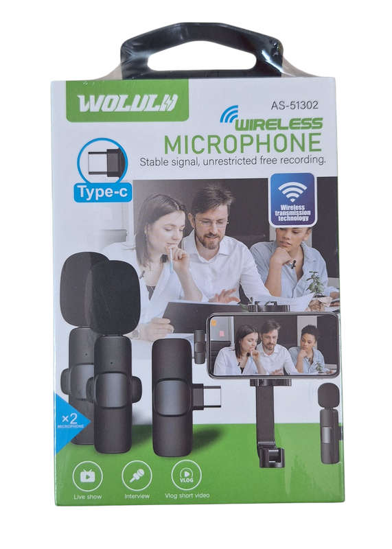 Professional Wireless Lavalier Microphone For Smart Phones Laptops Wireless Omnidirectional Conde...