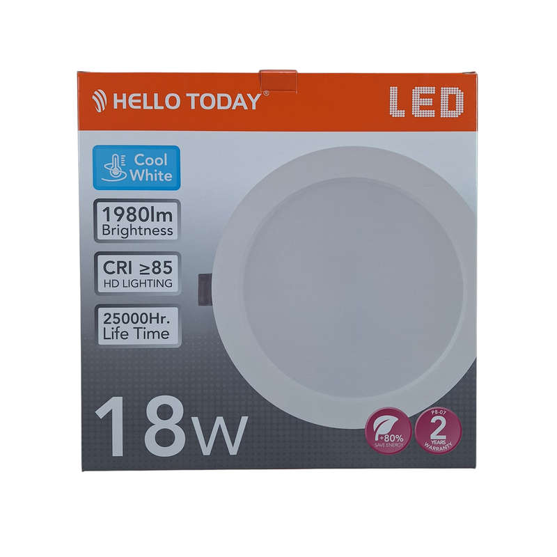 Hello Today LED Panel Light - 18 Watts Round Panel Cool White