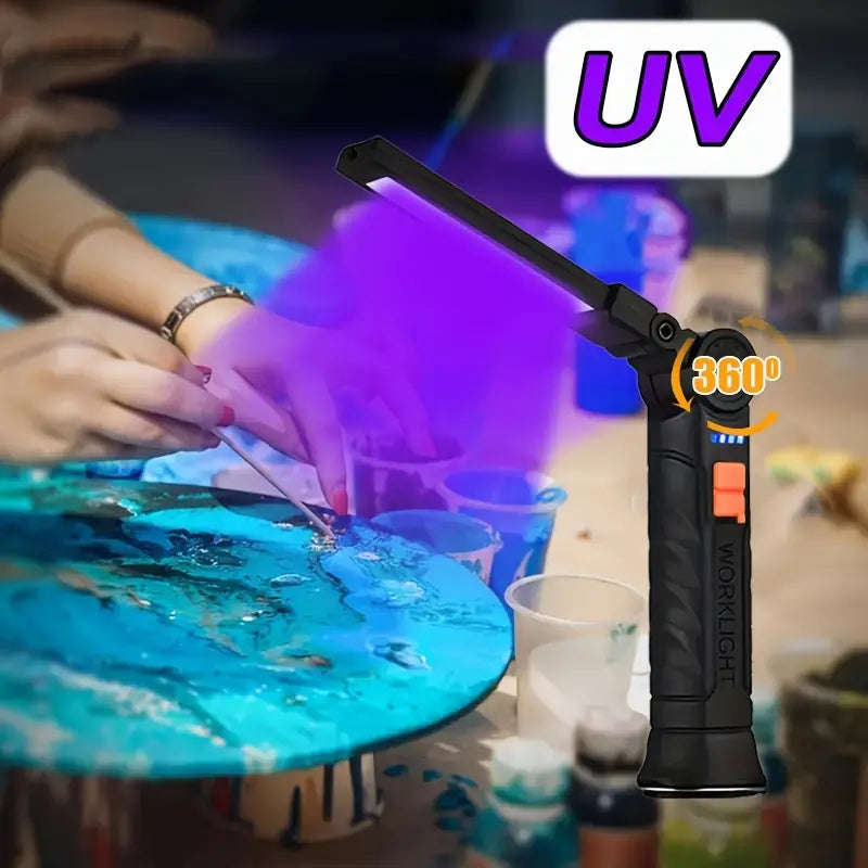 USB Rechargeable LED UV Flashlight
