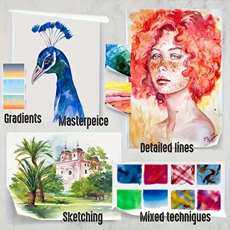KALOUR Watercolor Pencils, Set of 48 Professional Colored Pencils for Adults and Teens