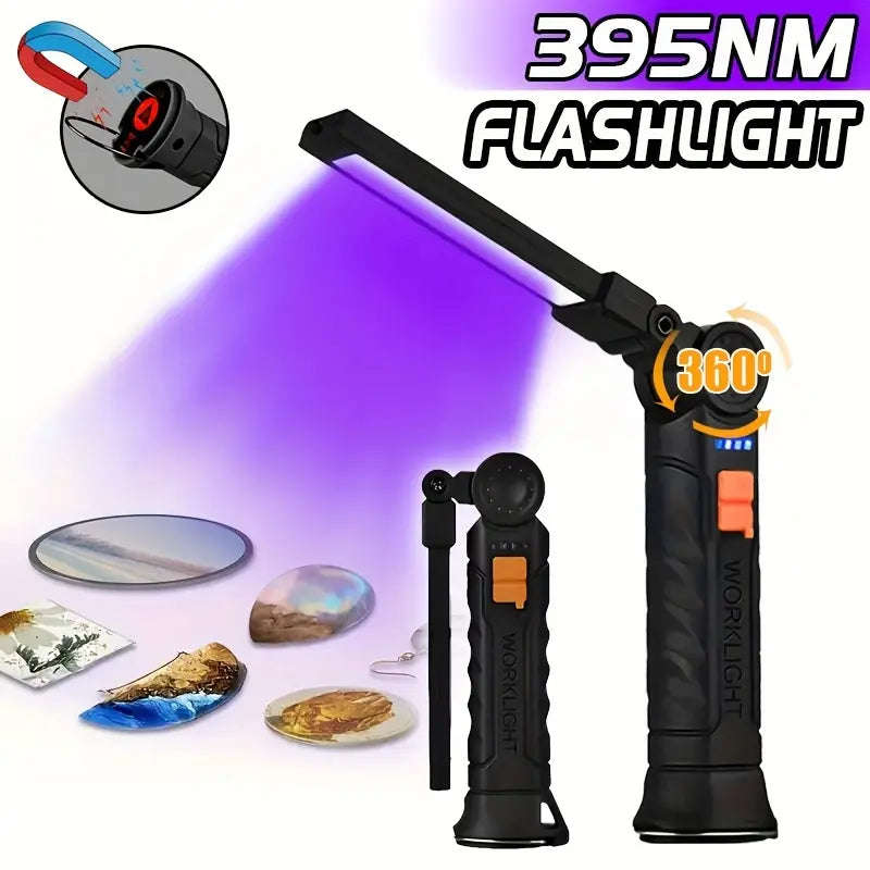 USB Rechargeable LED UV Flashlight