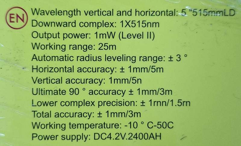 Andowl 5 Line Automatic Laser Level