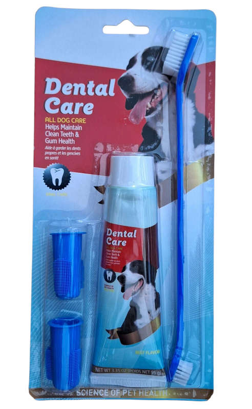 Dental Care Kit for Dogs  Complete Oral Hygiene with Toothpaste & Toothbrush Set