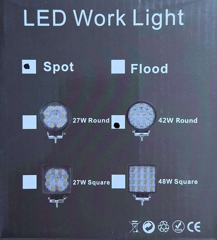 42w LED Work Light For Vehicles