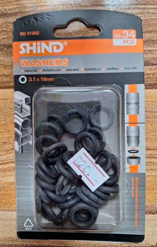 Shind 34pcs Rubber O-Rings (3.1x16mm)