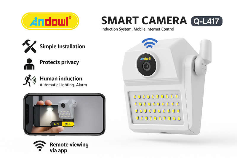 Andowl Smart Wireless Flood Light Camera  Advanced Security with Motion Detection & Mobile Con...