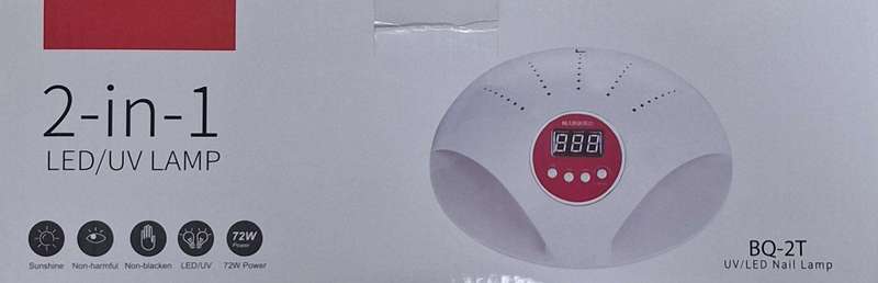 2-in-1 LED UV/LED Lamp 72W  Fast Curing Nail Lamp for Gel Polish & Professional Manicures